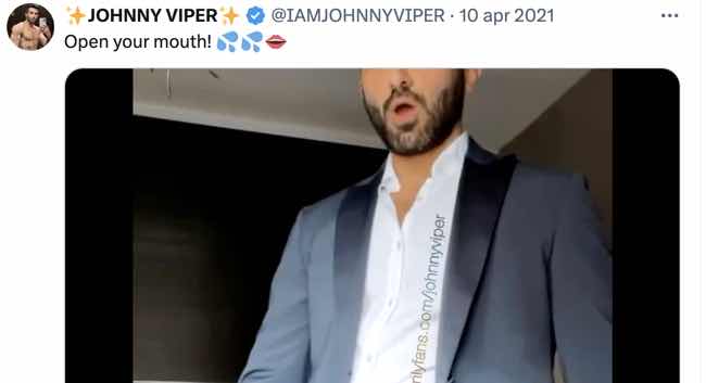 Johnny Viper sborra su Twitter